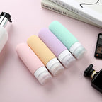 Travel Bottles for Toiletries, Tsa Approved 3oz Portable Travel Bottles, BPA Free Leak Proof Squeezable Silicone Travel Size Containers, Travel Accessories with Clear Toiletry Bag (4 Pack)