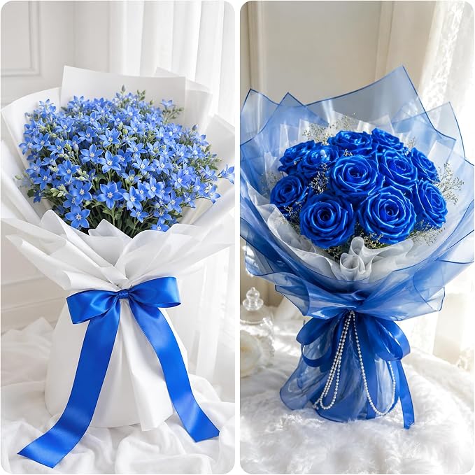 KINGLAKE Royal Blue Satin Ribbon - Image 5