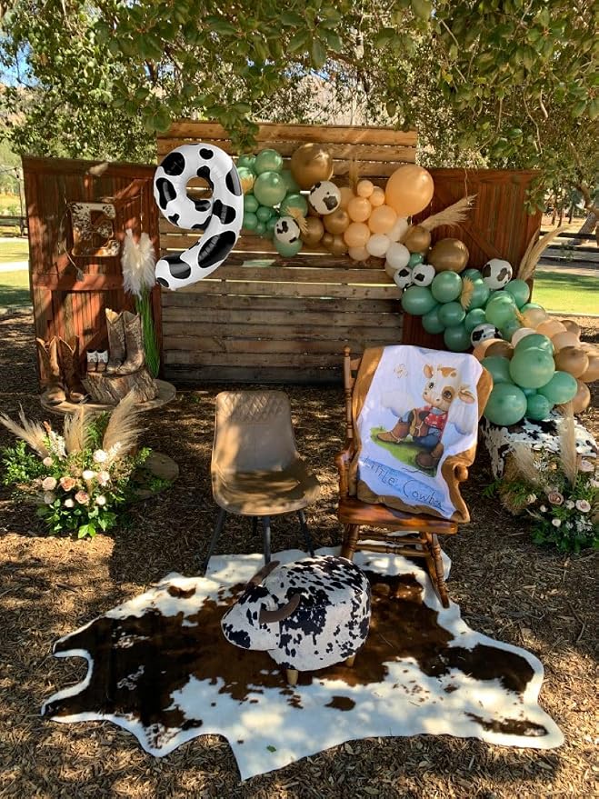 Cow Print Number 9 Balloon 40 inch, Cow Birthday Party Balloons Decorations | - Image 3