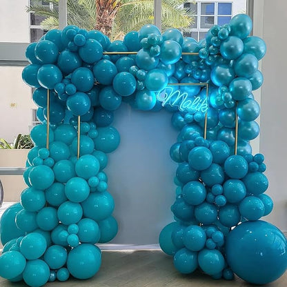 Jobkoo Peacock Blue Balloons, 12 Inch 30 Pcs Turquoise Blue Balloon Teal Blue - Image 3