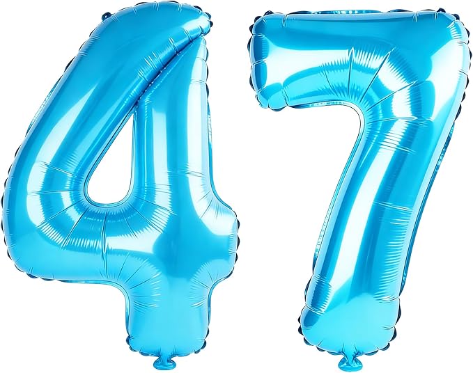 40 Inch Number 47 Balloons for 47th Birthday Party Decorations, 0-100 Jewelry by FOBELEC