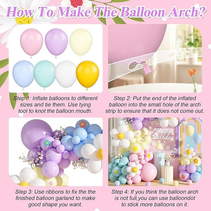 Daisy Balloon Garland Arch Kit - Image 9
