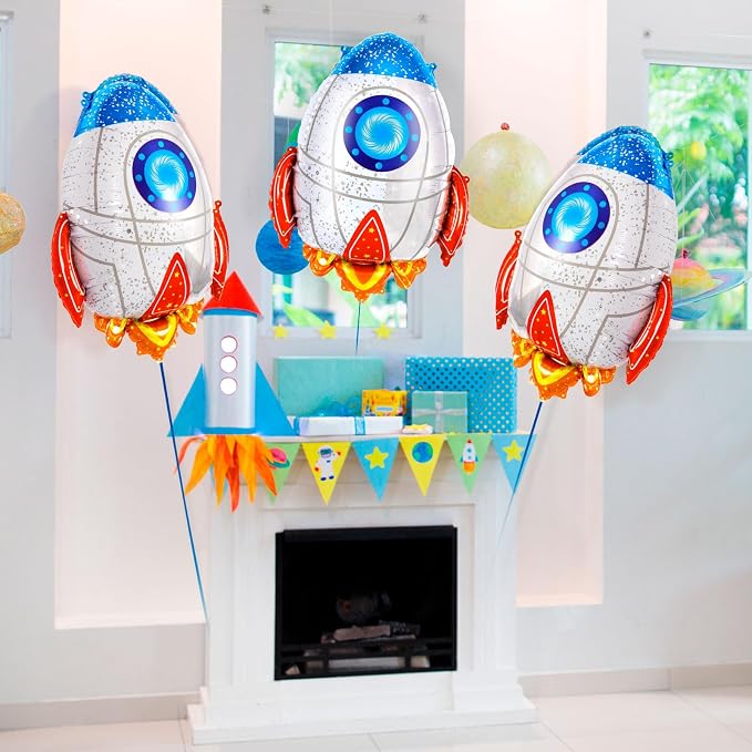 6 Pcs Rocket Balloons for Kids - Image 3