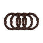 slip Silk Skinny Scrunchies - Dark Brown | Set of 4 Skinny Scrunchies | 100% Mulberry Silk, Anti-Crease, Gentle on Hair, Reduces Breakage | Stylish & Durable, Ideal for All Hair Types