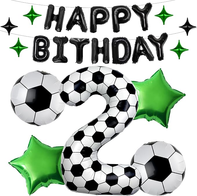 40 Inch Soccer Number 2 Balloon Set, Soccer Birthday Party Decorations | Sports by Unknown