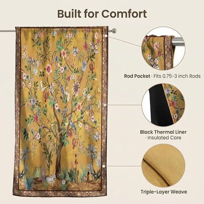 HMS Happy Memories Door Curtain, Tree of Life, 1 Panel | Rod Pocket, Thermal - Image 5