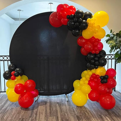 YMSZ Red Black Yellow Balloons Arch Kit, Birthday Party Balloons | 134Pcs Red - Image 5