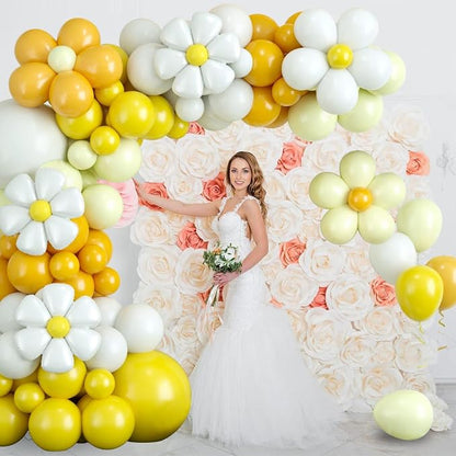 Yellow Balloon Arch Kit, Daisy Balloon Garland - Image 3