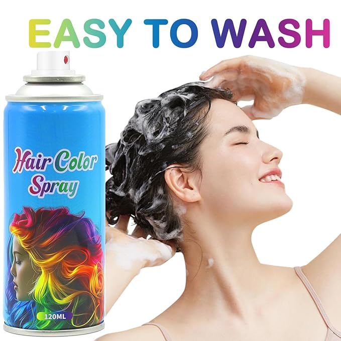 Pink Hair Spray, Temporary Hair Color Spray for Women, Men, Kids, One-Time Use Washable Hair Dye, Natural Hair Color Wax for Christmas, Hallowen, Cosplay, Festival Party Costume Makeup, DIY (Pink)