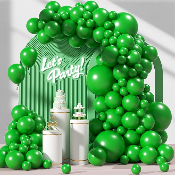 Awenztech 122pcs Green Latex Balloons in 18 12 10 5 inches | Birthday, Baby by Awenztech