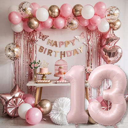 Pastel Pink 13 Balloons Numbers - Image 7