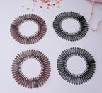 Sowaka 4 Pcs Circular Stretch Hair Wrap Holder Combs, Plastic in Black and Brown for Women Girls Outgoing Sports Hair Accessories