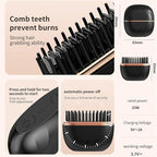 2-in-1 Cordless Hair Straightener Comb, Mini Hair Straightener, Rechargeable Wireless Portable Hair Straightener Brush, Anti Scald Shell, Portable for Home Travel Gift