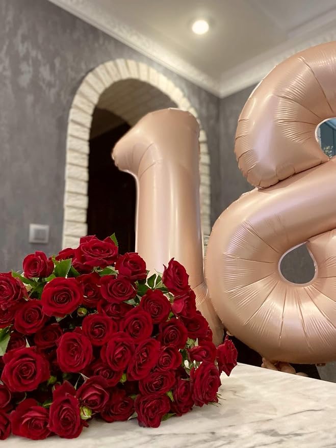 Light Brown Number 1 Balloon 40 inch, 1st Birthday Party Balloons Decoration | - Image 5