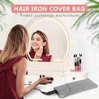 Heat Resistant Hair Tools Organizer Bag Portable Travel Storage Cover Pouch for Hair Straighteners, Curling Irons, Flat Irons and Hot Styling Tools(13.8" x 5.5")