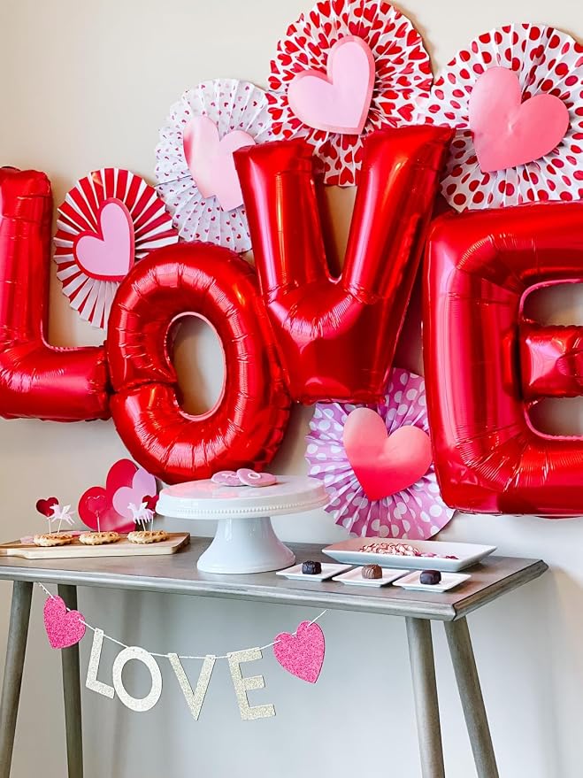 16 Inch 52Pcs Red Letter Balloons Shiny A-Z Foil Balloon Letters | Reusable - Image 6