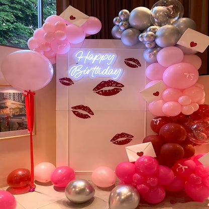Hot Pink Silver Balloons 60pcs Light Pink Silver Balloon Bow Transparent Clear - Image 5