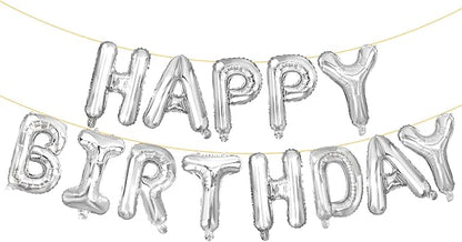 LIOZEOKUN Happy Birthday Balloon Letters 16 inch Mylar Foil Birthday Balloons by LIOZEOKUN