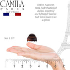 Camila Paris CP3479 French Hair Clip for Women, Set of 2 Small Tortoise Shell Girls Hair Claw Clips Fashion Durable Hair Accessories for Women, Ladies Strong Hold No Slip Grip Clamp, Made in France
