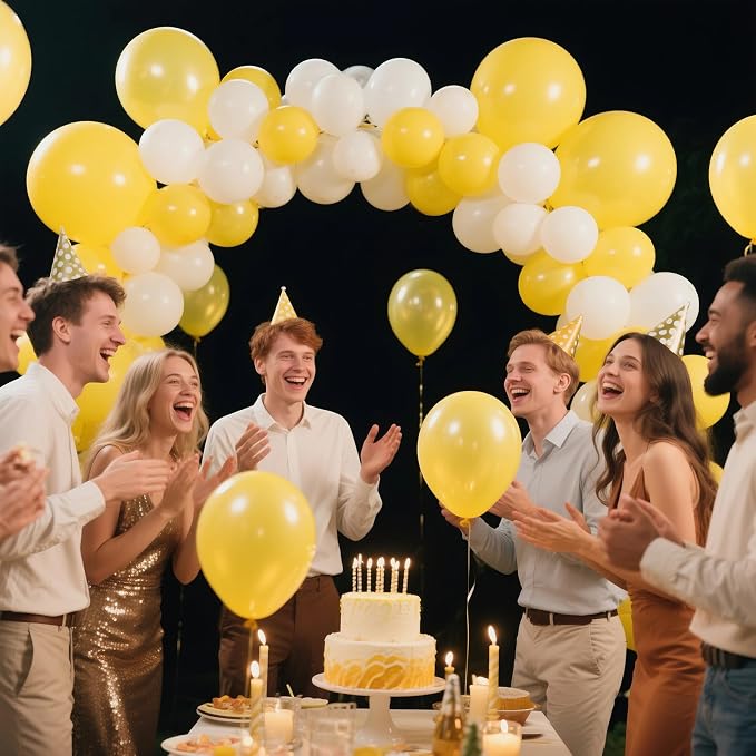 Yellow Balloon 110pcs, 12 Inch Thickened Latex Party Balloons Helium Bright - Image 9