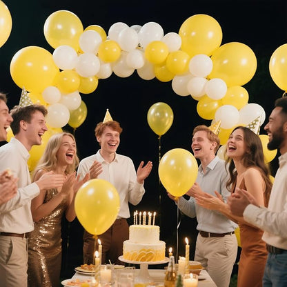 Yellow Balloon 110pcs, 12 Inch Thickened Latex Party Balloons Helium Bright - Image 9