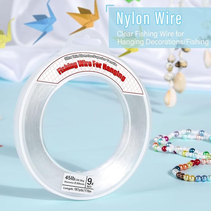 Clear Fishing Wire, Acejoz 656FT Fishing Line Clear Invisible Hanging Wire - Image 4