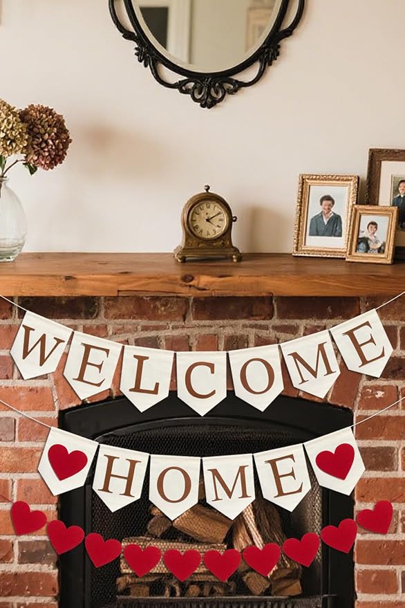 Pre-Strung Welcome Home Burlap Banner, Assembled Welcome Sign - Image 9