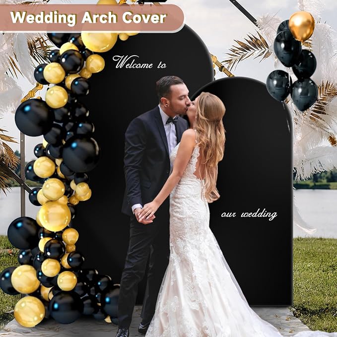 Hemmotop Wedding Arch Backdrop Cover, 2 Sided, Perfect 360° Decor, - Image 5