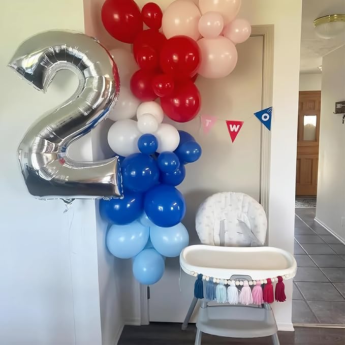 Red White and Blue Balloons 60pcs, 4th of July Patriotic Balloons Red Dark - Image 5