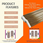 Full Shine Hair Extensions Real Human Hair Tape in Color 3/8/22 Remy Tape in Hair Extensions Cuticles Aligned for Women Bridal Hairstyles Long Straight Extension 18Inch 50G 20Pcs