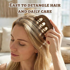 Wooden Scalp Massager Comb, Wide Tooth Comb, Scalp Massager Hair Growth with Scalp Massager and Wooden Scalp Massager Tool（Random shipment）