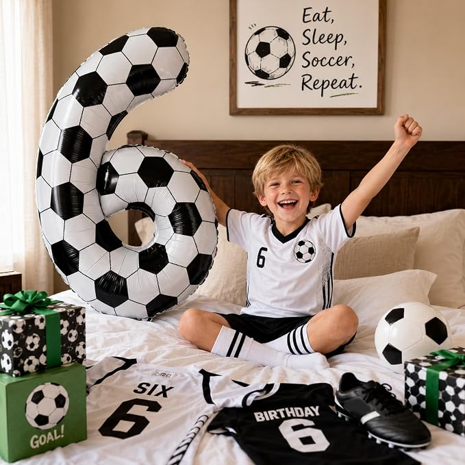 Big Soccer 6 Balloons, 6th Birthday Decorations - Image 5