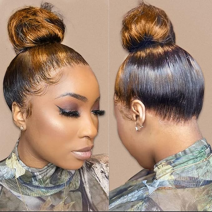 360 Lace Front Wigs Human Hair, 32 Inch, Ombre, Body Wave, Unprocessed Brazilian Virgin Hair, Pre Plucked With Baby Hair, Soft and Natural, Suitable For Any Occasions