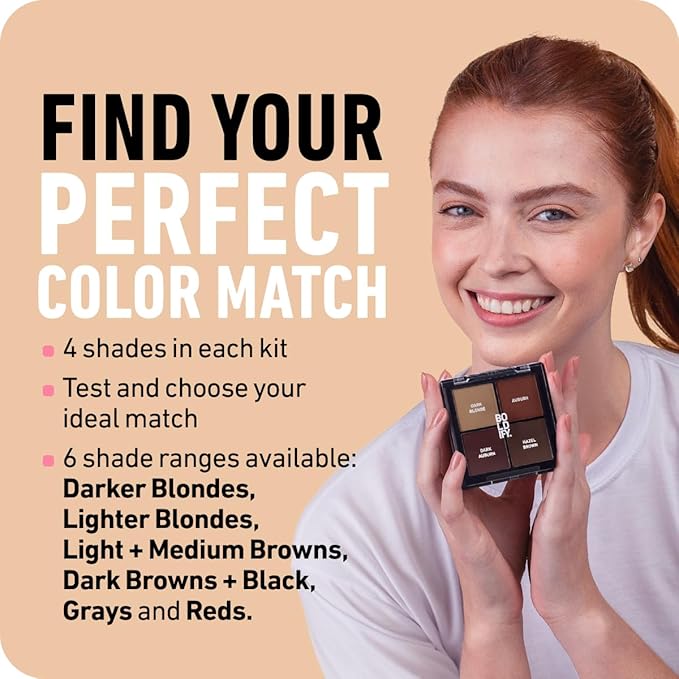 BOLDIFY Hairline Powder Color Sample Kit - Root Touch Up Hair Color for Gray Coverage - Bald Spot Concealing Hair Powder for Women & Men - 24-Hour Stain-Proof - Lighter Blondes