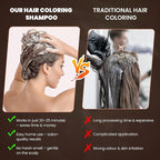 Instant Black Hair Dye Shampoo for Women Man Hair Color Shampoo for Gray Hair - 100% Gray Coverage - Natural Plant Hair Dye 3 in 1, 16.9Fl OZ