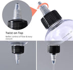 driew Applicator Bottles for Hair, 16.9oz Hair Squeeze Bottle for liquids Twist-On Top Tip Cap with Ratio Graduated Scale Color Applicator Bottle Dye Pack of 2 (16.9oz)