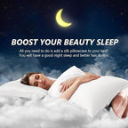 Silk Pillow Cases 2 Pack King Size Mulberry Silk Pillowcase Set of 2 for Hair & Skin 36 x 20 Inches 22 Momme Grade 6A Silk Soft Breathable Cooling with Hidden Zipper, White