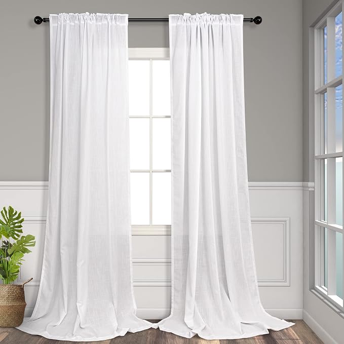 Solid White Curtains 96 Inches Long - Image 8