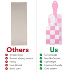 FRAMAR Checkered Balayage Board and Paddle Set - Long and Short Foil Board For Highlights, Balayage Hair Dye Kit, Hair Salon Supplies, For Enhanced Precision - 2 Pack - Pink and White