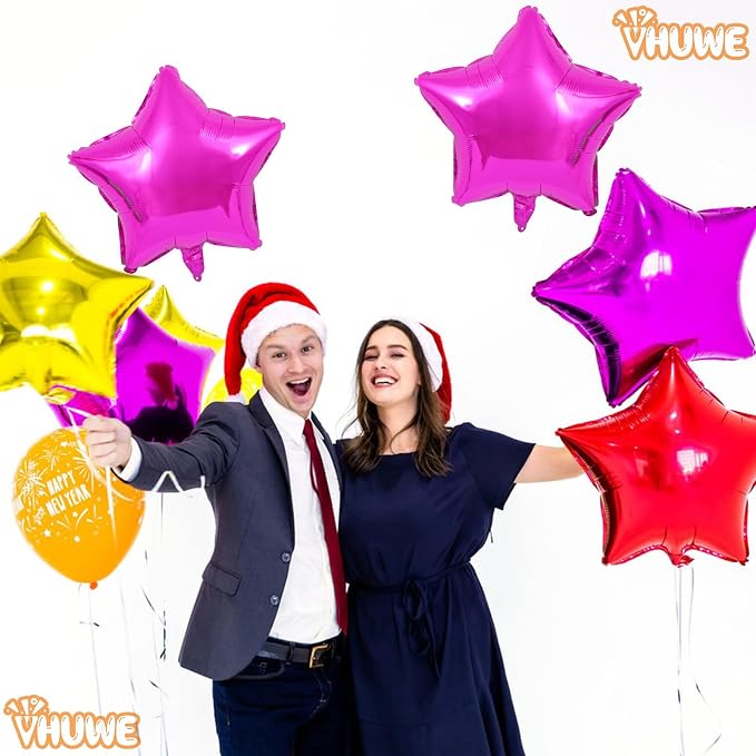 Hot Pink Star Balloons 18 Inch - Image 7
