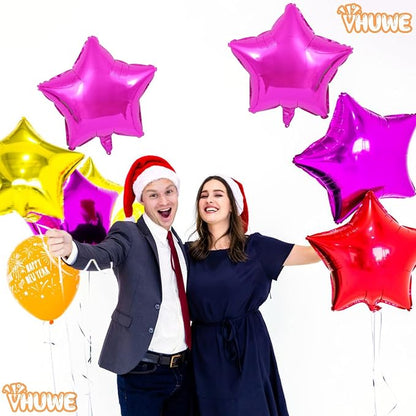 Hot Pink Star Balloons 18 Inch - Image 7