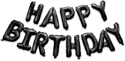 Happy Birthdays Banner Black by GREATRIL