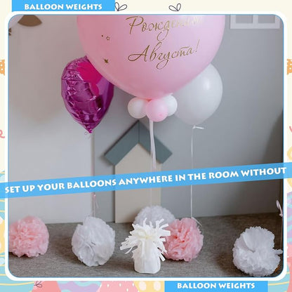 2 Pcs Balloon Weights White Metallic Anchor Balloon Holder - Image 4