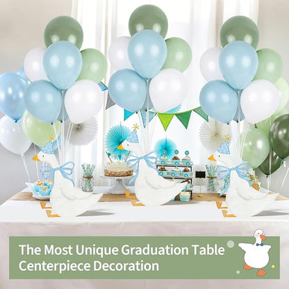 6 Sets One Silly Goose 1st Birthday Decoration Goose Balloon Stand Kit Baby - Image 8