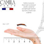 Camila Paris CP3376 French Hair Barrettes Clips for Women, Handmade, Girls Side Slide-in Barrette Clip, Hair Accessories for Women. Strong Hold No Slip Grip Fashion Durable Styling, Made in France