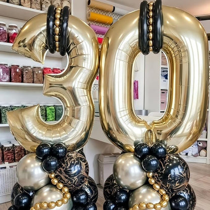Champagne Gold 13 Balloon, 40 Inch Light Gold Number 13 Balloon Big Foil Mylar - Image 6