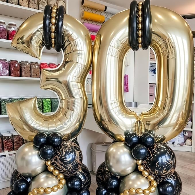 Champagne Gold 0 Balloon, 40 Inch Light Gold Number 0 Balloon Big Foil Mylar - Image 4