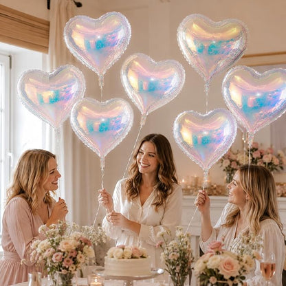 Iridescent Heart Balloons, Baby Shower, Valentine and Party Decorations - Image 7