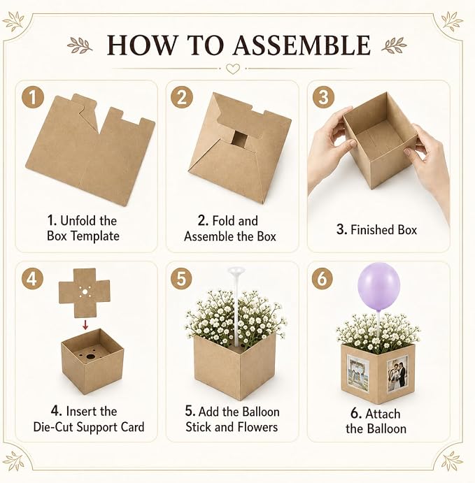 Cinrobiye 12 Pcs Wedding Table Centerpiece Boxes - Image 3