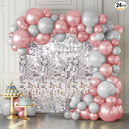 Silver Shimmer Wall Backdrop by KateBackdropforPhotography
